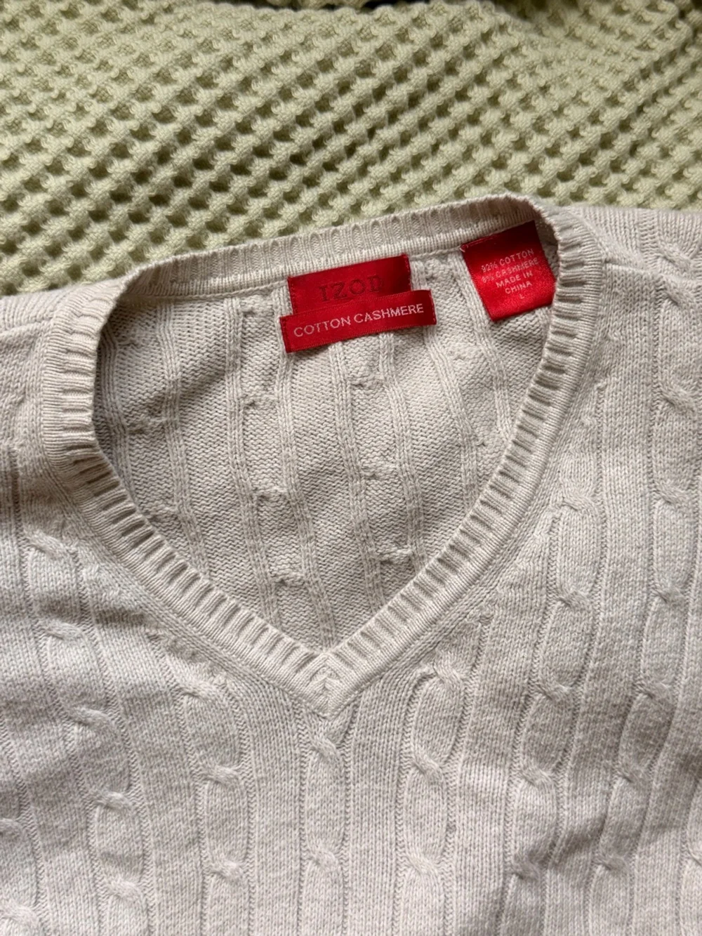 Vintage Izod cotton/cashmere blend sweater